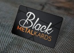 black metal business cards