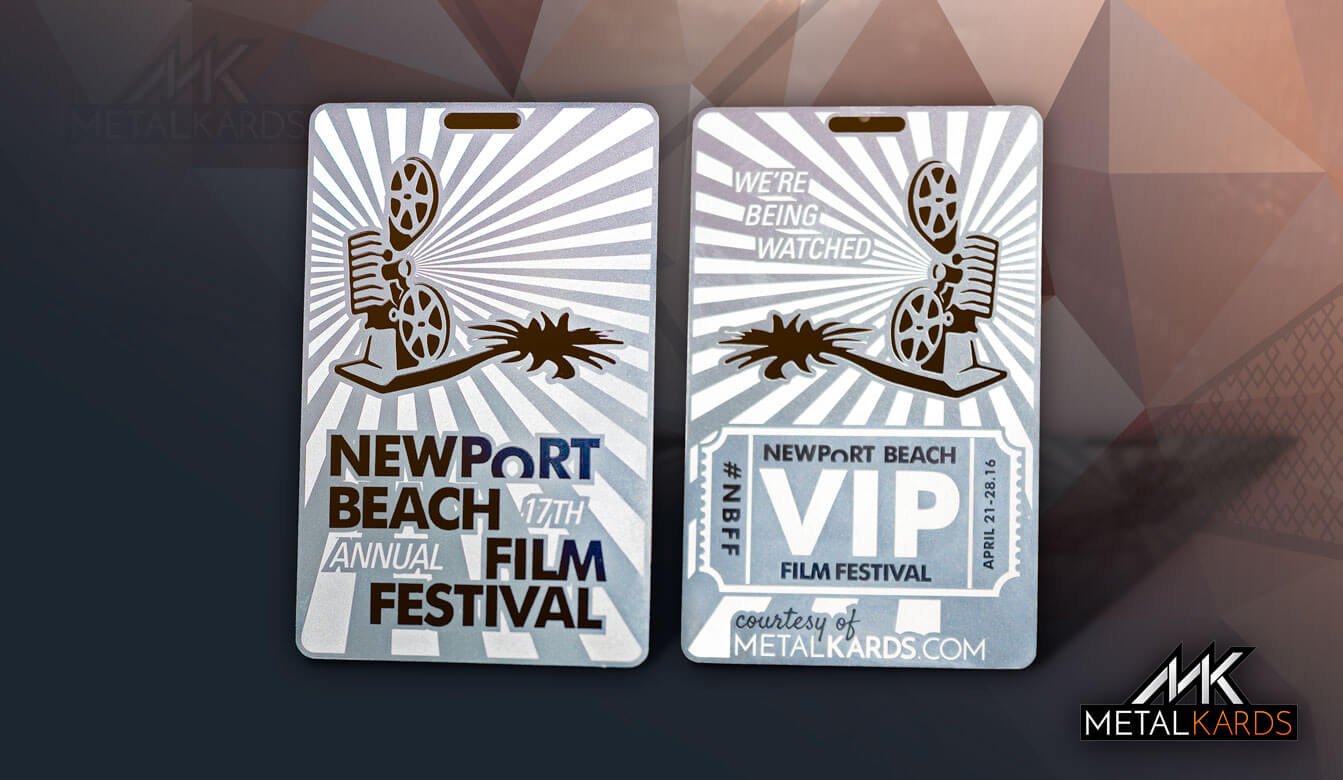 NBFF-Metal-VIP-Cards Metal VIP Card for Newport Beach Film Festival